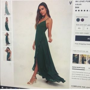 Lulus Emerald Bridesmaid dress